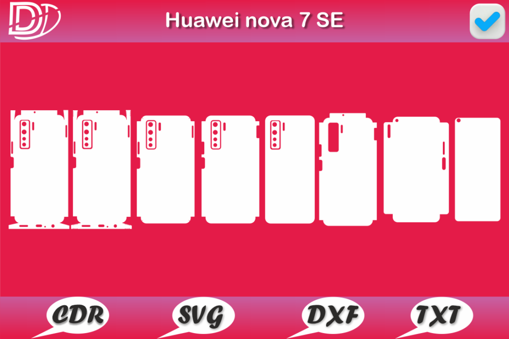 Huawei Nova 7 Se Skin Template Vector Vectorgi Digital Market