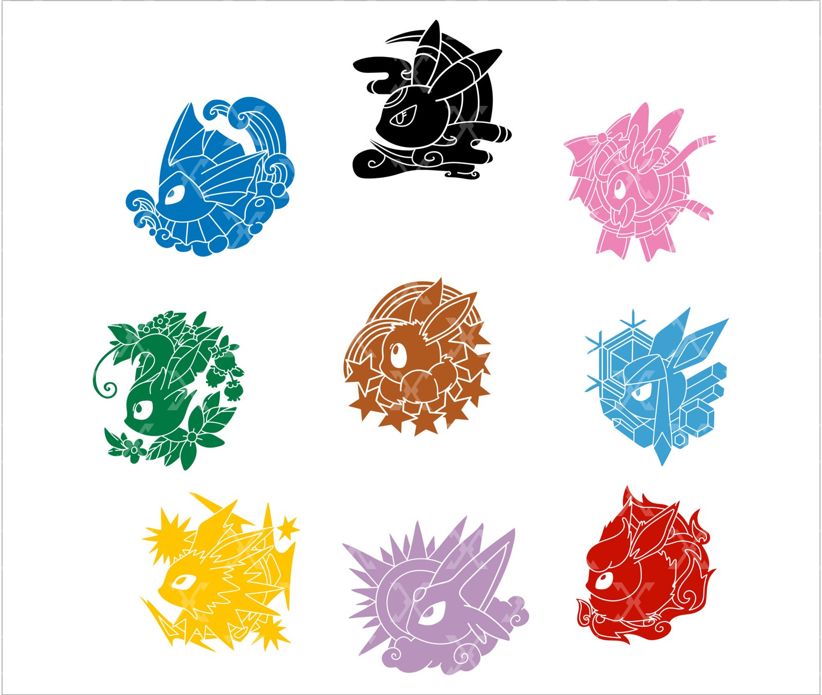 Eevee Evolutions SVG