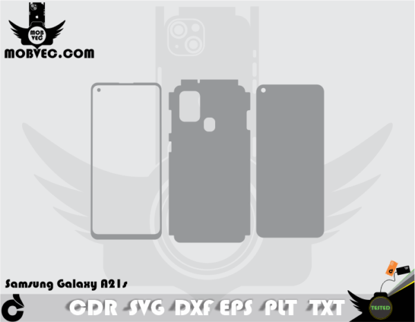 Samsung Galaxy A21s Skin Cut Template Vector - Image 2