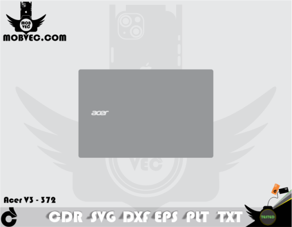 Acer V3 - 372 Skin Cut Template Vector