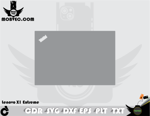 Lenovo X1 Extreme Skin Cut Template Vector