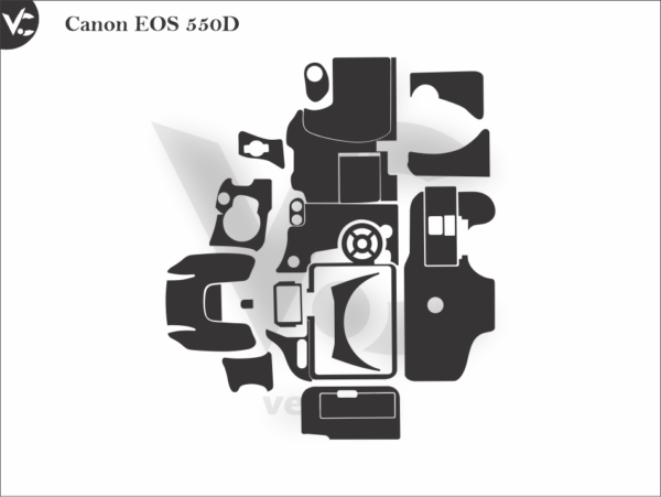 Canon EOS 550D Wrap Skin Cut Template