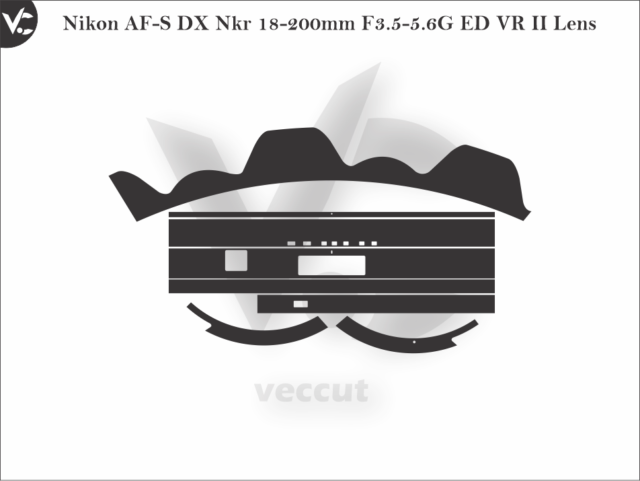 Nikon AF-S DX Nkr 18-200mm F3.5-5.6G ED VR II Lens Wrap Skin Cut