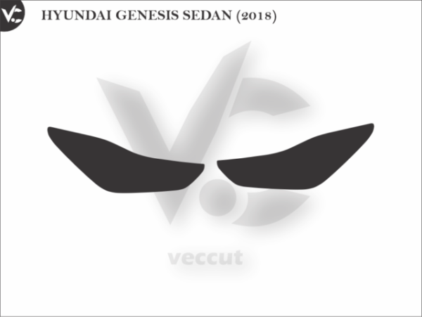 HYUNDAI GENESIS SEDAN (2018) Headlight Cutting Template