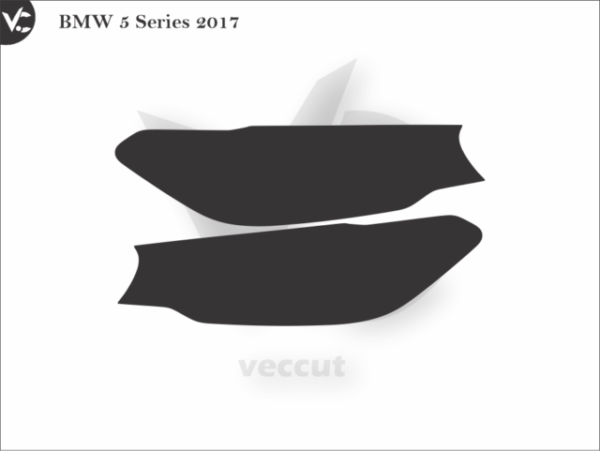 BMW 5 Series 2017 Headlight Cutting Template