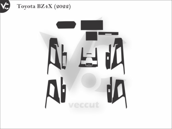 Toyota BZ4X (2022) Car Interior Wrap Cutting Template