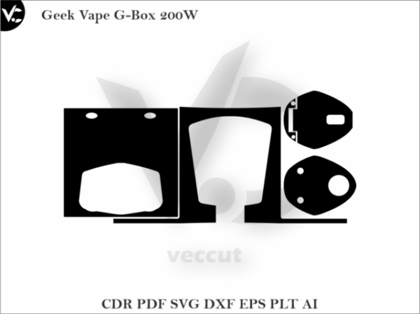 Geek Vape G-Box 200W Wrap Cut Template Vector