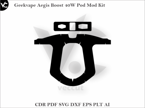 Geekvape Aegis Boost 40W Pod Mod Kit Wrap Cut Template Vector