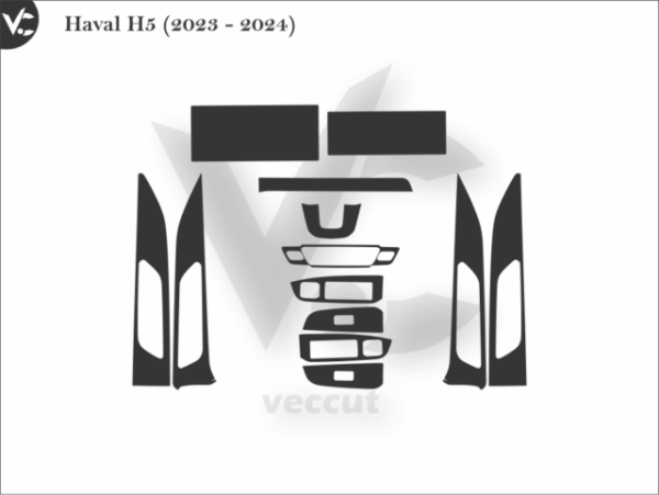 Haval H5 (2023 - 2024) Car Interior Wrap Cutting Template