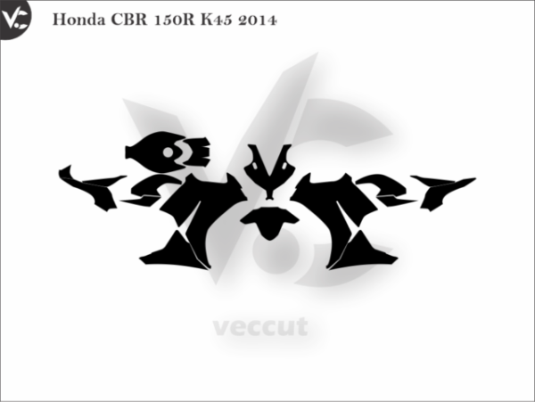 Honda CBR 150R K45 2014 Wrap Cut Template