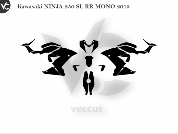 Kawasaki NINJA 250 SL RR MONO 2013 Wrap Cut Template