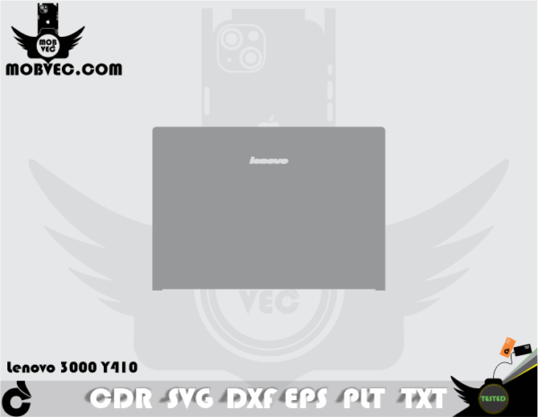 Lenovo 3000 Y410 Skin Cut Template Vector