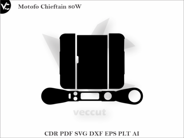 Motofo Chieftain 80W Wrap Cut Template Vector