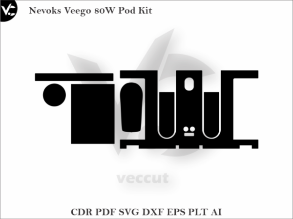 Nevoks Veego 80W Pod Kit Wrap Cut Template Vector