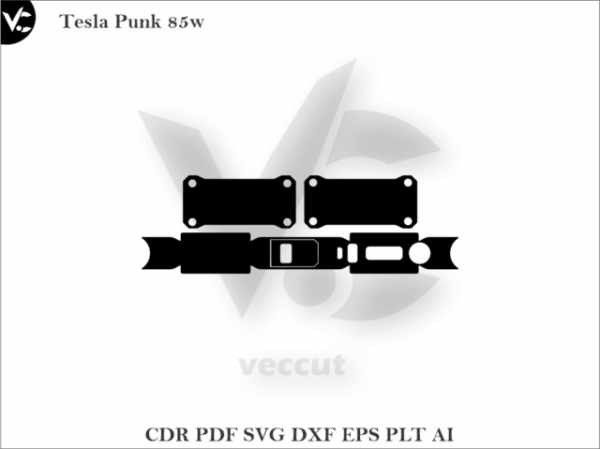 Tesla Punk 85w Wrap Cut Template Vector