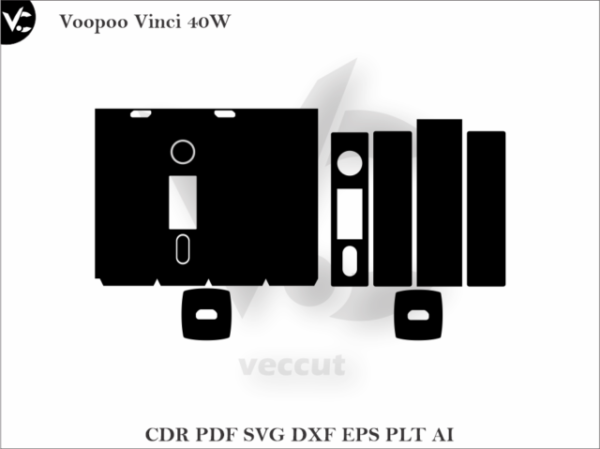 Voopoo Vinci 40W Wrap Cut Template Vector