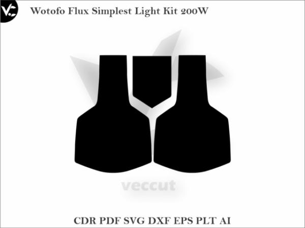 Wotofo Flux Simplest Light Kit 200W Wrap Cut Template Vector