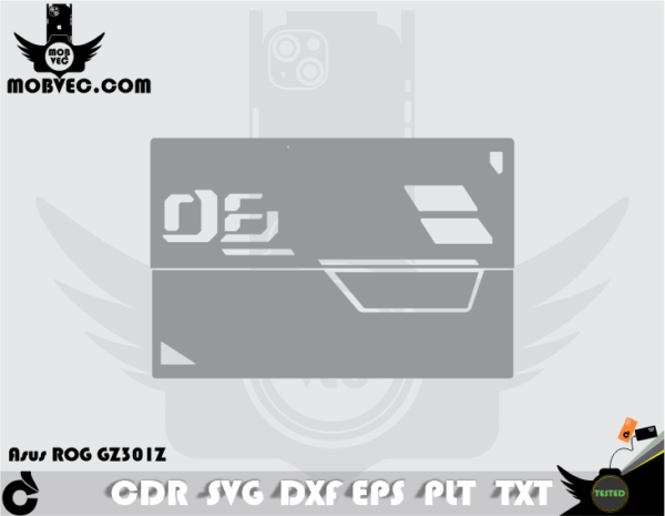 Asus ROG GZ301Z Skin Cut Template Vector