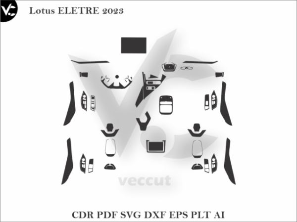 Lotus ELETRE 2023 Car Interior Wrap Cutting Template