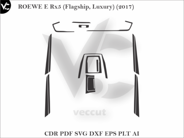 ROEWE E Rx5 (Flagship, Luxury) (2017) Car Interior Wrap Cutting Template