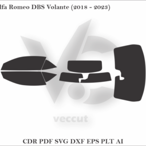 Alfa Romeo DBS Volante (2018 - 2023) Tint Film Cut Template Vector