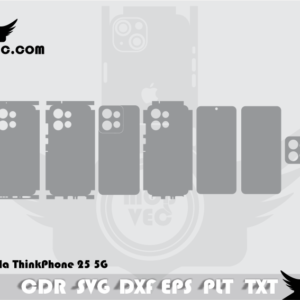 Motorola ThinkPhone 25 5G Skin Cut Template Vector