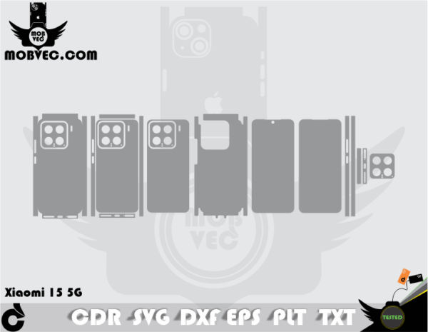 Xiaomi 15 5G Skin Cut Template Vector