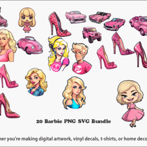 20 Barbie PNG SVG Bundle
