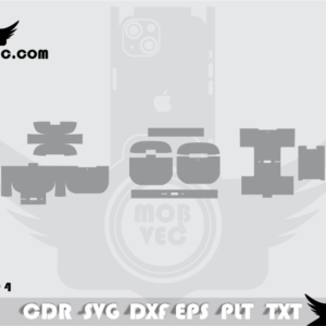 AirPods 4 Skin Cut Template Vector