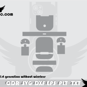 Airpod 1st genration without wireless Skin Cut Template Vector