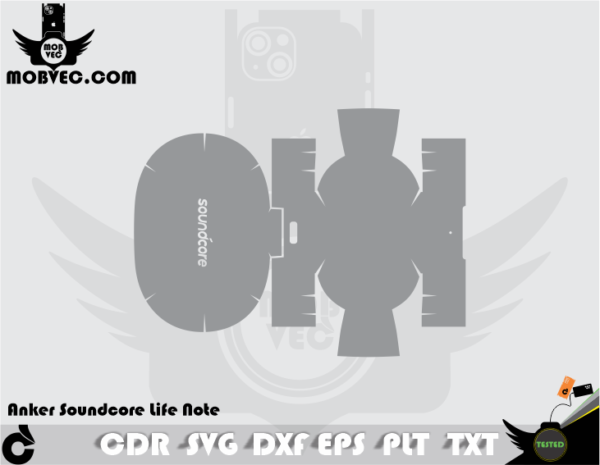 Anker Soundcore Life Note Skin Cut Template Vector