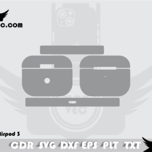 Apple Airpod 3 Skin Cut Template Vector