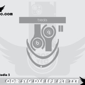 Beats Studio 3 Wireless Skin Cut Template Vector