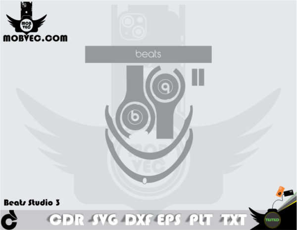 Beats Studio 3 Wireless Skin Cut Template Vector