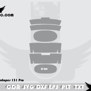 Boat Airdopes 131 Pro Skin Cut Template Vector