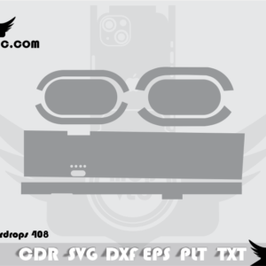 Boat Airdrops 408 Skin Cut Template Vector
