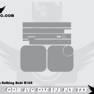 CMF by Nothing Buds B168 Skin Cut Template Vector