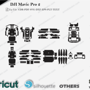 DJI Mavic Pro 2 Skin Cut File Template Vector