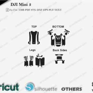 DJI Mini 3 Skin Cut File Template Vector