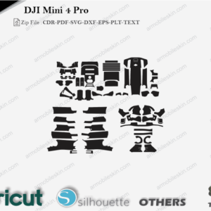 DJI Mini 4 Pro Skin Cut File Template Vector