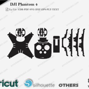 DJI Phantom 4 Skin Cut File Template Vector