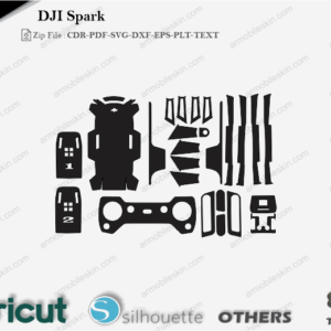 DJI Spark Skin Cut File Template Vector