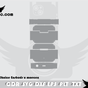 Honor Choice Earbuds x moecen Skin Cut Template Vector