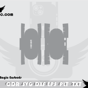 Honor Magic Earbuds Skin Cut Template Vector