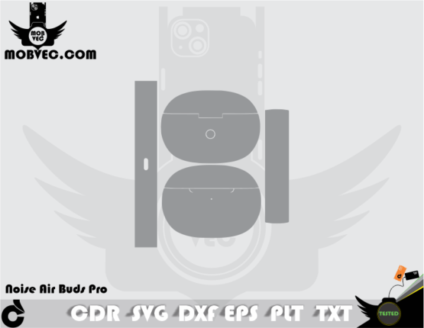 Noise Air Buds Pro Skin Cut Template Vector