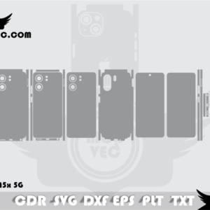OPPO A5x 5G Skin Cut Template Vector