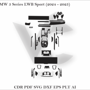 BMW 5 Series LWB Sport (2024 - 2025) Car Interior Wrap Cutting Template