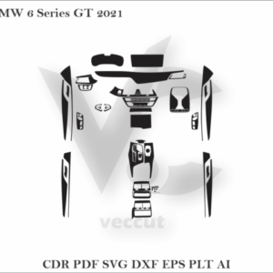 BMW 6 Series GT 2021 Car Interior Wrap Cutting Template