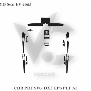 BYD Seal EV 2025 Car Interior Wrap Cutting Template