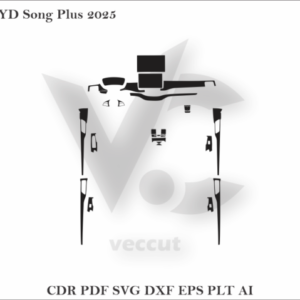BYD Song Plus 2025 Car Interior Wrap Cutting Template
